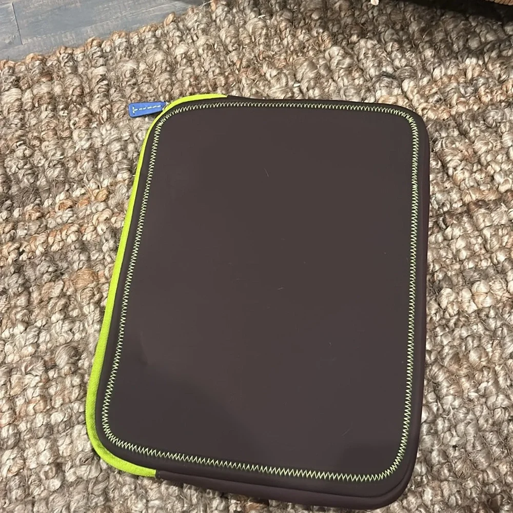 Tumi Brown/Yellowish Green Paisley Printed Laptop Bag